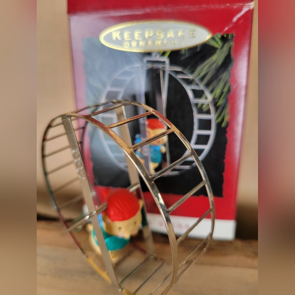 Hallmark Vintage Hamster Wheel Ornament